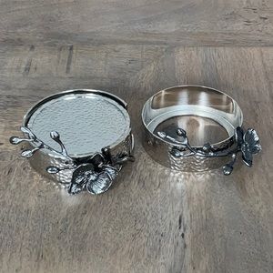 Michael Aram coaster Holder and Wine Bottle Holder